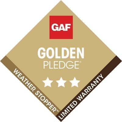 GAF Golden Pledge Limited Warranty badge